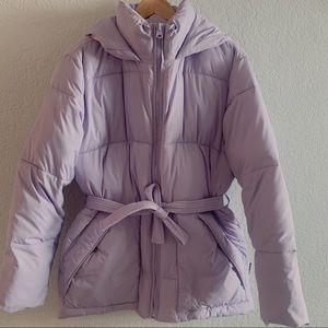 Abercrombie & Fitch Lavender Puffer Coat Size M